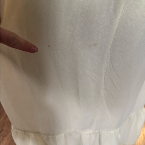 Charlie Paige Cottagecore Boho Maxi Dress Smocked Ivory Dress L / XL Romantic - Picture 5 of 7